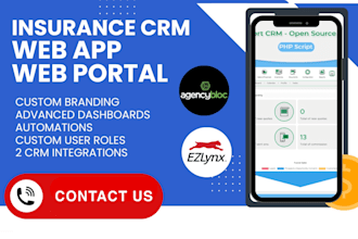 build web app web portal for insurance crm agencybloc ezlynx nowcerts insureio
