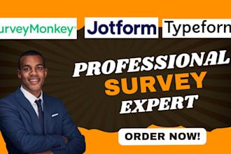 design a professional survey on surveymonkey jotforms microsoft forms typeform