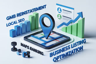 reinstate, fix, optimize and rank your google my business gmb listing