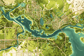 draw a map of the site plan, office, collage, school