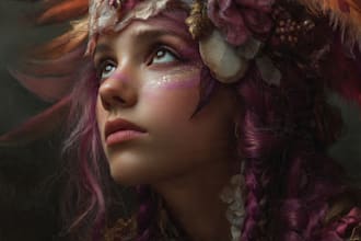 paint a realistic conceptual or fantasy digital portrait