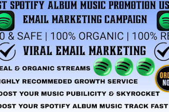 create email marketing campaign to promote spotify album promotion