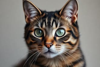 dog, cat, any pet to vector portrait
