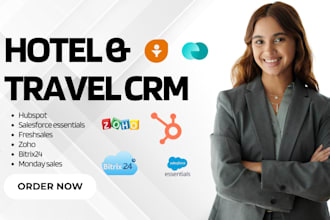 do hotel and travel CRM hubspot salesforce essentials freshsales zoho bitrix24