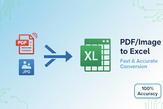 convert scanned PDF, jpg, image, or table to excel