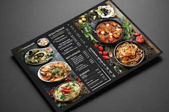 design professional food flyer, food menu,