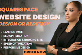 build squarespace website, wix design, redesign squarespace website development