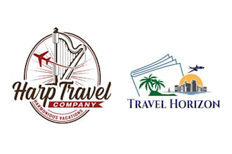 design tour travel adventure resort travel agency logo