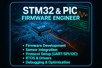program pic microcontrollers, develop firmware and embedded systems