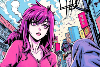 draw professional custom manga page