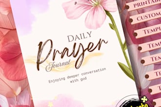 design an aesthetic daily prayer journal