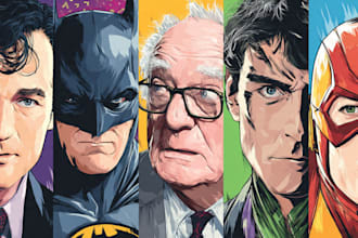 draw comic superhero pop art portrait