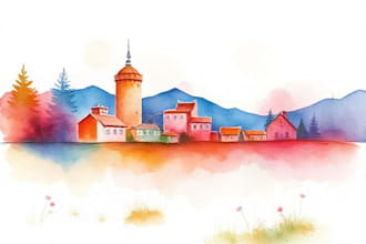 paint watercolor illustration and watercolor art