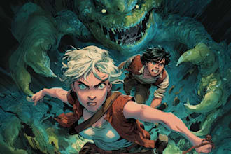 draw a cover art or comic cover art