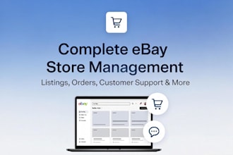 handle complete ebay store management, VA support