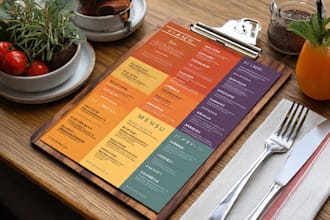 do modern restaurant menu or food menu design