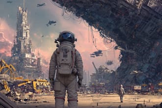 make sci fi illustration and sci fi concept art