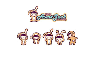 create kawaii japanese style logo animal emoticons, stickers, mascot