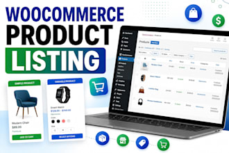 upload simple and variable products to woocommerce