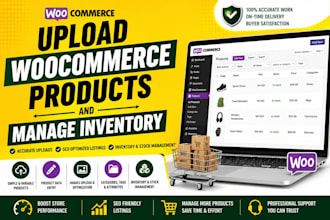upload woocommerce products and manage inventory