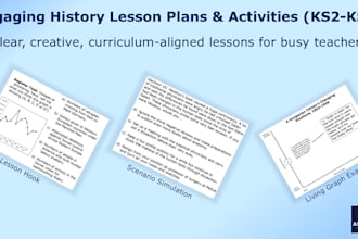 create ks2 ks3 ks4 history lesson plans and activities