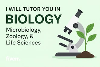 tutor you in biology, microbiology, zoology, and life sciences