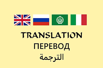 be your trilingual arabic english russian translator