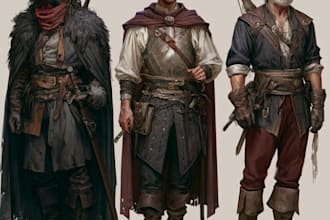 draw your dnd art or ttrpg character design or illustration