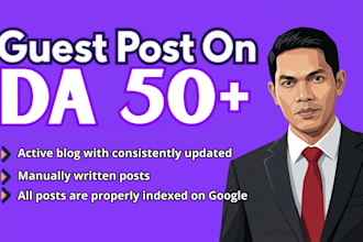 write and publish SEO articles on da50 blogs indexed on google