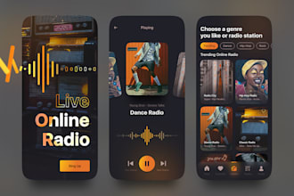 build multi station radio apps, internet radio, karaoke app, music app for you