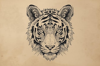 create custom tattoo design of nature and animals
