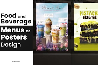design a modern food flyer or restaurant menu poster