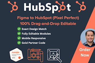 convert figma to responsive hubspot website or landing page