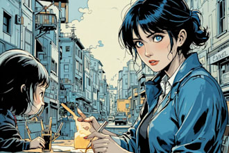 be manga comic book artist for comic book, graphic novel