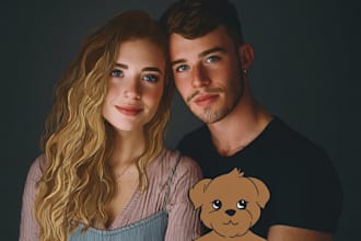 design couple portrait illustration