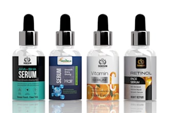 create modern cosmetic label and skincare packaging for your beauty brand