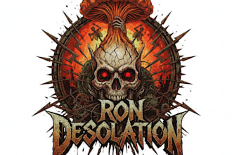 design an apocalyptic metal band logo