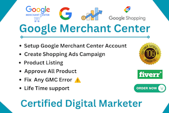 setup google merchant center, shopping ads campaign