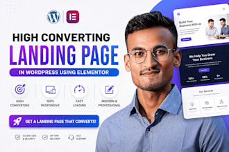 design a responsive wordpress landing page using elementor