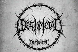 design a sharp and spiky metal band logo