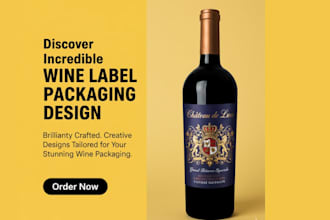 design incredible wine packaging and label design