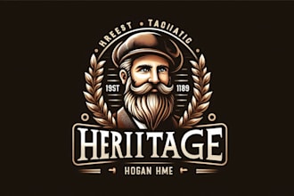 do gorgeous professional heritage mascot logo for you with my on creativity