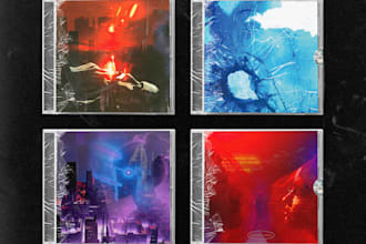 design psychedelic album cover and textured visuals