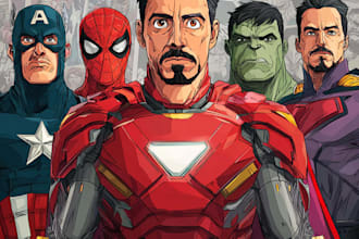 desing a superhero comic cartoon character