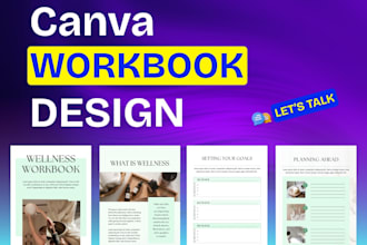 write and design workbook, handouts, booklet, canva book, pdf book, book cover