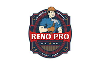 design classic vintage residential construction   masculine logo