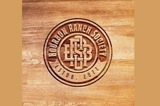 design rustic bourbon ranch society logo