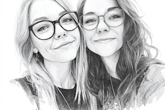 make a character logo and friendship portrait