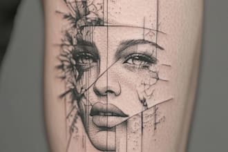 create a tattoo design of tattoo sleeve
