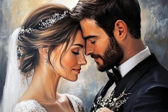 design couple portrait wedding portrait